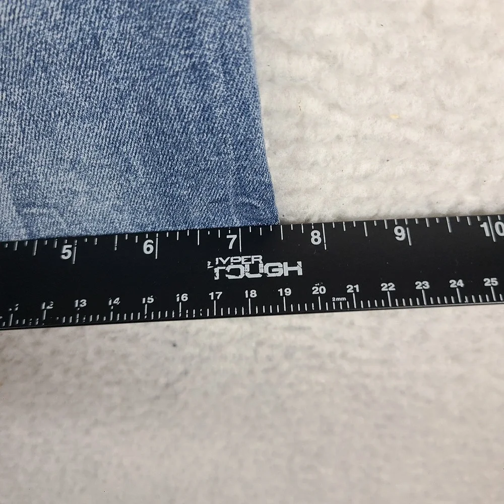 Hudson Jeans Womens 32x30 Blue Nico SLR Straight Leg Distress Light Wash Denim